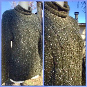 Heavy Mock Turtleneck Sweater, sz M